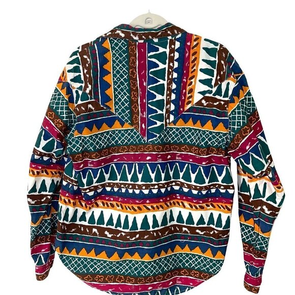 Cody James Southwestern Shirt Womens Size Large Vintage Button Front Long Sleeve - Picture 2 of 8